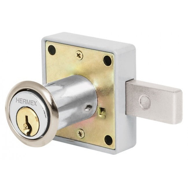 Cerradura para mueble, modelo 25, cromo - CM-25C / 43559 Cerradura para mueble, modelo 25, cromo - CM-25C / 43559
