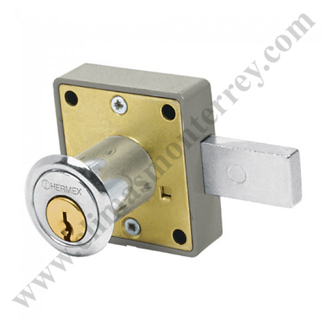 Cerradura para mueble, modelo 26, cromo - CM-26C / 43560 Cerradura para mueble, modelo 26, cromo - CM-26C / 43560