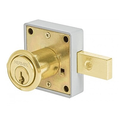 Cerradura para mueble, modelo 26, latón - CM-26L / 43568