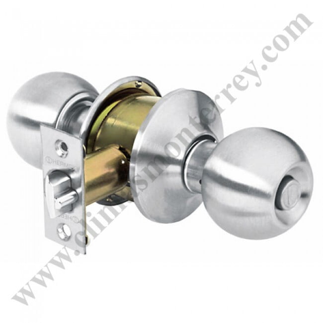 Cerradura pomo, cromo mate, esfera, entrada - CEPO-31E / 43463 Cerradura pomo, cromo mate, esfera, entrada - CEPO-31E / 43463