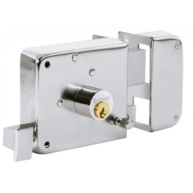 Cerradura sobreponer, clásica, instala-fácil, izq., cromo - CS-75IC / 43589 Cerradura sobreponer, clásica, instala-fácil, izq., cromo - CS-75IC / 43589