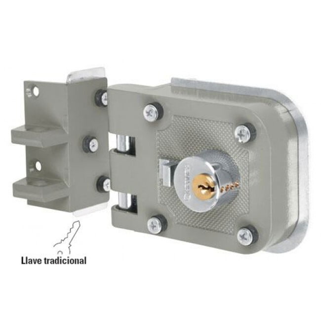 Cerradura sobreponer, puerta corrediza, instala-fácil, der. - CS-95D / 43490 Cerradura sobreponer, puerta corrediza, instala-fácil, der. - CS-95D / 43490