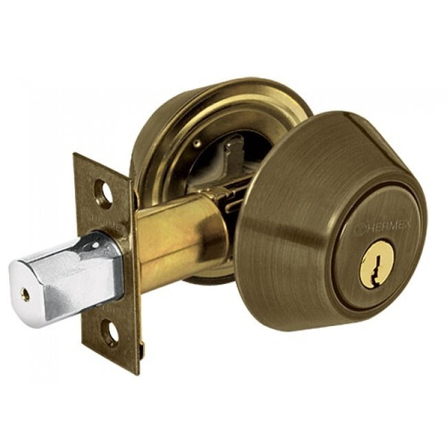 Cerrojo latón antiguo, llave-llave, Hermex Basic - CERO-22P / 23612 Cerrojo latón antiguo, llave-llave, Hermex Basic - CERO-22P / 23612