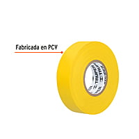 Cinta de aislar de 18 m x 19 mm, amarilla, Truper - M-33A / 12503 Cinta de aislar de 18 m x 19 mm, amarilla, Truper - M-33A / 12503