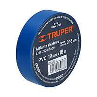 Cinta de aislar de 18 m x 19 mm, azul, Truper - M-33Z / 12505 Cinta de aislar de 18 m x 19 mm, azul, Truper - M-33Z / 12505