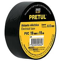 Cinta de aislar de 18 m x 19 mm, negra, Pretul - M-33P / 20522 Cinta de aislar de 18 m x 19 mm, negra, Pretul - M-33P / 20522