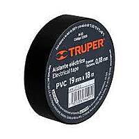Cinta de aislar de 18 m x 19 mm, negra, Truper - M-33 / 12500 Cinta de aislar de 18 m x 19 mm, negra, Truper - M-33 / 12500