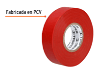 Cinta de aislar de 18 m x 19 mm, roja, Truper - M-33R / 12504 Cinta de aislar de 18 m x 19 mm, roja, Truper - M-33R / 12504