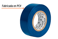 Cinta de aislar de 9 m x 19 mm, azul, Truper - M-22Z / 13514 Cinta de aislar de 9 m x 19 mm, azul, Truper - M-22Z / 13514