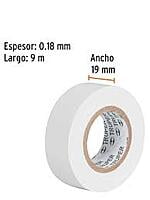Cinta de aislar de 9 m x 19 mm, blanca, Truper - M-22B / 13515Cinta-de-aislar-de-9-m-x-19-mm--blanca--Truper-M-22B-13515 Cinta de aislar de 9 m x 19 mm, blanca, Truper - M-22B / 13515Cinta-de-aislar-de-9-m-x-19-mm--blanca--Truper-M-22B-13515