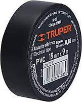 Cinta de aislar de 9 m x 19 mm, negra, Truper - M-22 / 12501 Cinta de aislar de 9 m x 19 mm, negra, Truper - M-22 / 12501