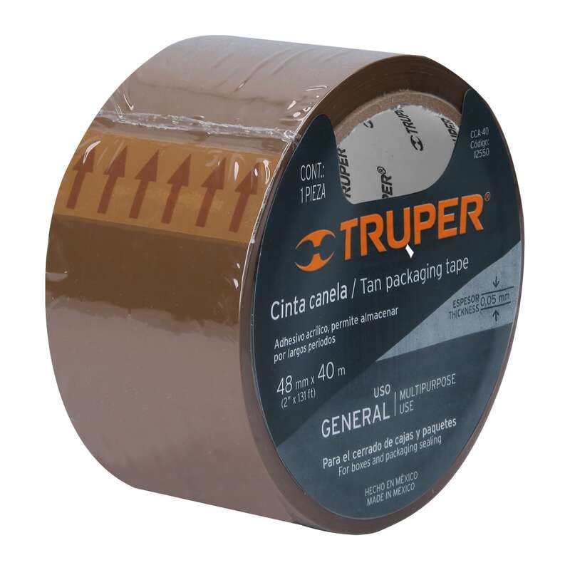 Cinta de empaque canela de 48 mm x 40 m - CCA-40 / 12550 Cinta de empaque canela de 48 mm x 40 m - CCA-40 / 12550