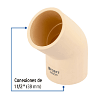 Codo 45° CPVC 1-1/2' - CPVC-865 / 48930 Codo 45° CPVC 1-1/2' - CPVC-865 / 48930