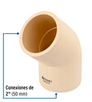 Codo 45° CPVC 2' - CPVC-866 / 48931 Codo 45° CPVC 2' - CPVC-866 / 48931