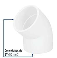 Codo 45° de PVC, 2' - PVC-866 / 45528 Codo 45° de PVC, 2' - PVC-866 / 45528