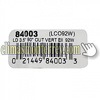 Codo Vertical Externo 3 1/2 Color Blanco LCO92W - 84003
