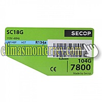Compresor Danfoss Secop 3/4 Hp, 115V, R-134, Sc18G - 104G7800 Compresor Danfoss Secop 3/4 Hp, 115V, R-134, Sc18G - 104G7800