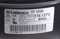 Compresor Embraco 1/3hp R-134A,115V - FFI110HBX