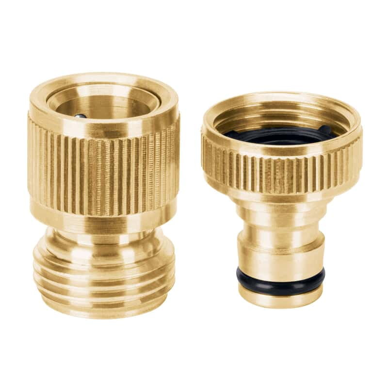 Conector 3/4' rápido de latón grifo-manguera sistema click 101598 Conector 3/4' rápido de latón grifo-manguera sistema click 101598