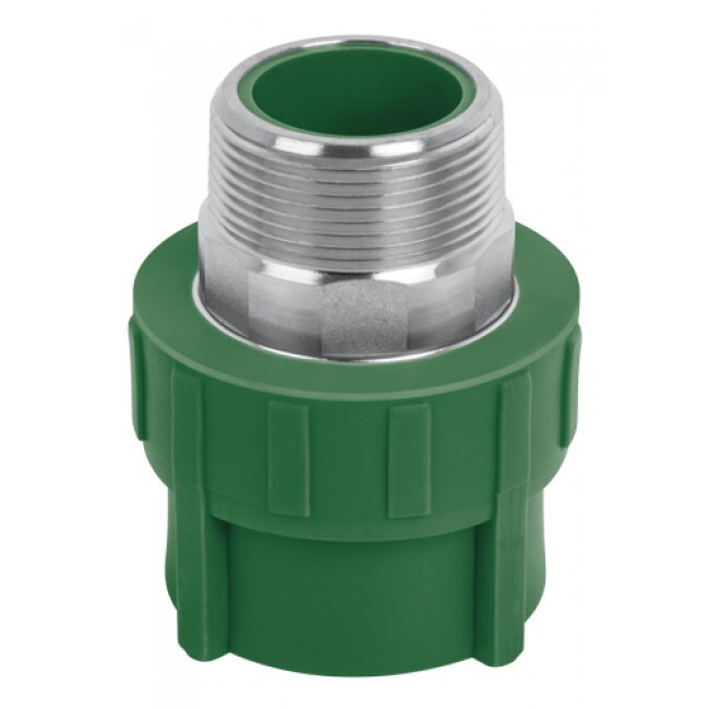 Conexión de PPR, 1-1/2', 50mm, macho - CV-615 / 45451 Conexión de PPR, 1-1/2', 50mm, macho - CV-615 / 45451