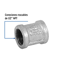 Cople reforzado, acero galvanizado, 1/2' - CG-201 / 47550 Cople reforzado, acero galvanizado, 1/2' - CG-201 / 47550