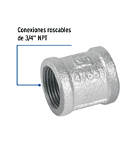 Cople reforzado, acero galvanizado, 3/4' - CG-202 / 47551 Cople reforzado, acero galvanizado, 3/4' - CG-202 / 47551