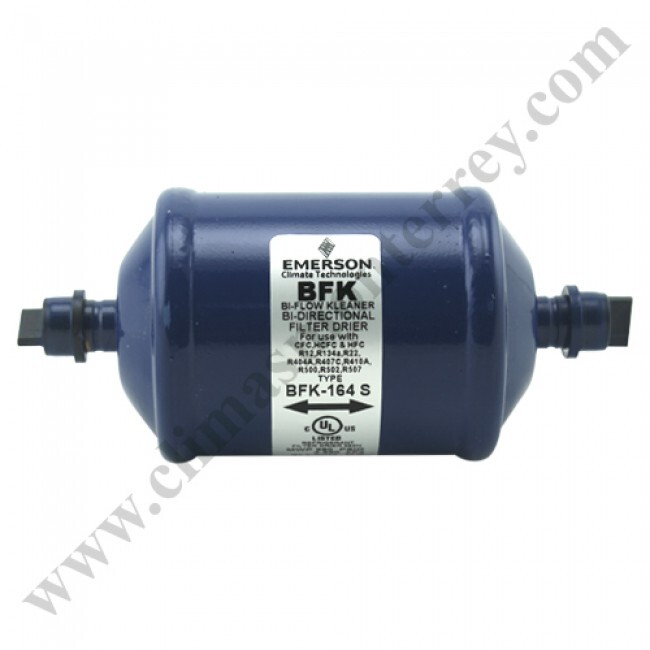 Filtro Deshidratador Bidireccional Linea De Liquido Sellado 1/2 Soldable Cap. 10Ton Emerson - Bfk-164S Filtro Deshidratador Bidireccional Linea De Liquido Sellado 1/2 Soldable Cap. 10Ton Emerson - Bfk-164S