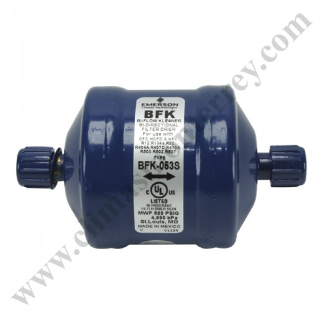 Filtro Deshidratador Bidireccional Linea De Liquido Sellado 3/8 Soldable 4 Ton. Emerson - Bfk-053S Filtro Deshidratador Bidireccional Linea De Liquido Sellado 3/8 Soldable 4 Ton. Emerson - Bfk-053S