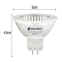 Foco de halógeno tipo MR 16, 50 w, Volteck - MR-1650 / 47253 Foco de halógeno tipo MR 16, 50 w, Volteck - MR-1650 / 47253