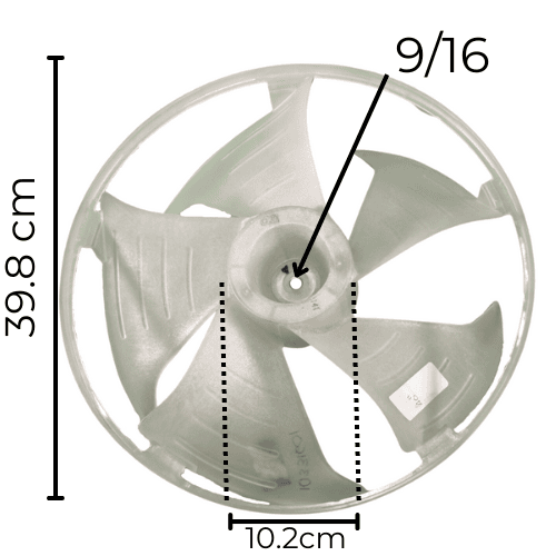 Aspa Para Clima De Ventan Macc1821J, Diametro Externo 39.8Cm, Centro 10M, Flecha 1/2, 5 Hojas Con Aro - 10331601 Aspa Para Clima De Ventan Macc1821J, Diametro Externo 39.8Cm, Centro 10M, Flecha 1/2, 5 Hojas Con Aro - 10331601
