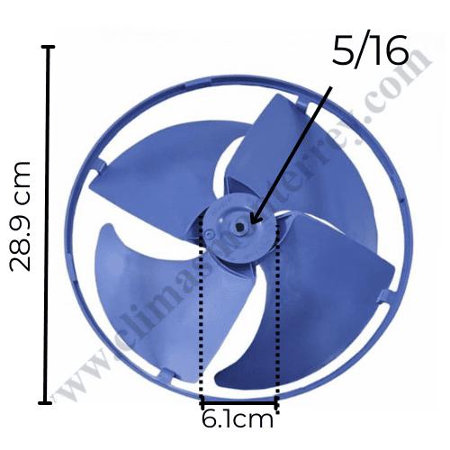 Aspa Condensador Para Minisplit Mirage 28.5 x 6 cm-12100105000021 Aspa Condensador Para Minisplit Mirage 28.5 x 6 cm-12100105000021