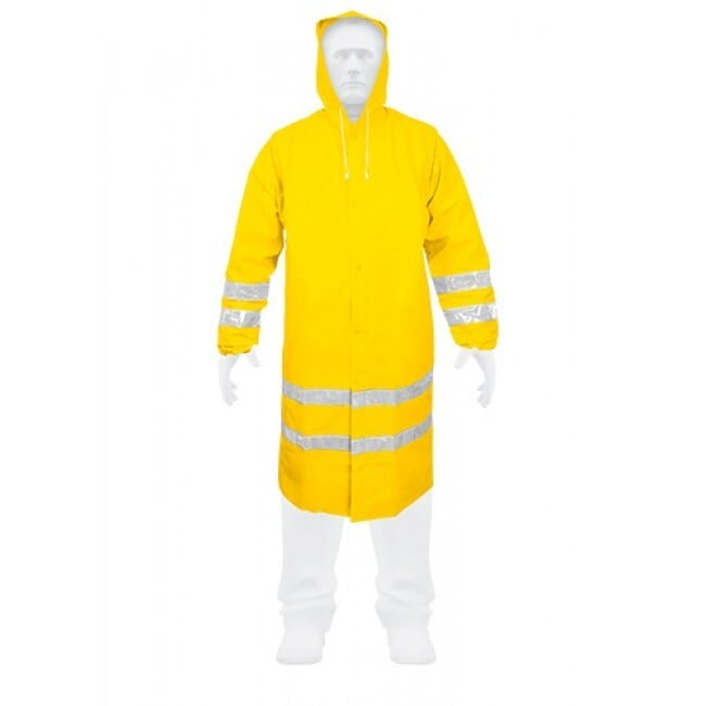 Gabardina impermeable con reflejante, talla chica, PVC - IM-REF-S / 17721 Gabardina impermeable con reflejante, talla chica, PVC - IM-REF-S / 17721