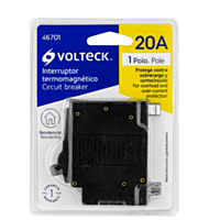 Interruptor termomagnético 1 polo 20 A, Volteck - IT-120 / 46701 Interruptor termomagnético 1 polo 20 A, Volteck - IT-120 / 46701