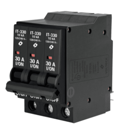 Interruptor termomagnético 3 polos 30 A, Volteck - IT-330 / 47515 Interruptor termomagnético 3 polos 30 A, Volteck - IT-330 / 47515