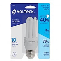 Lámpara 9 W, triple, luz día, T3, en blister, Volteck - F-9T3 / 46843 Lámpara 9 W, triple, luz día, T3, en blister, Volteck - F-9T3 / 46843