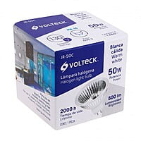 Lámpara de halógeno MR16, 50 W, transparente, Volteck - JR-50C / 47254 Lámpara de halógeno MR16, 50 W, transparente, Volteck - JR-50C / 47254