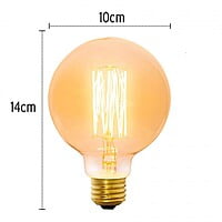 Lámpara incandescente vintage, 40W, globo - FIV-40G / 47105 Lámpara incandescente vintage, 40W, globo - FIV-40G / 47105