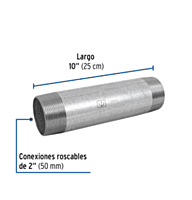 Niple, acero galvanizado, 2 x 10', cedula 40 - CG-447 / 48846