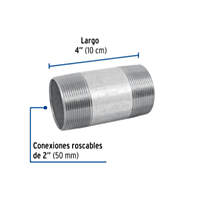 Niple, acero galvanizado, 2 x 4', cedula 40 - CG-444 / 48843 Niple, acero galvanizado, 2 x 4', cedula 40 - CG-444 / 48843
