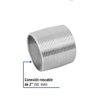 Niple, acero galvanizado, cuerda corrida, 2' - CG-476 / 48791 Niple, acero galvanizado, cuerda corrida, 2' - CG-476 / 48791