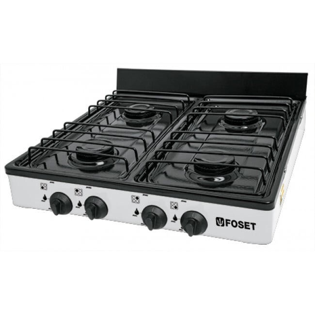 Parrilla de gas, 4 quemadores, color blanco - PAGA-4B / 48150 Parrilla de gas, 4 quemadores, color blanco - PAGA-4B / 48150