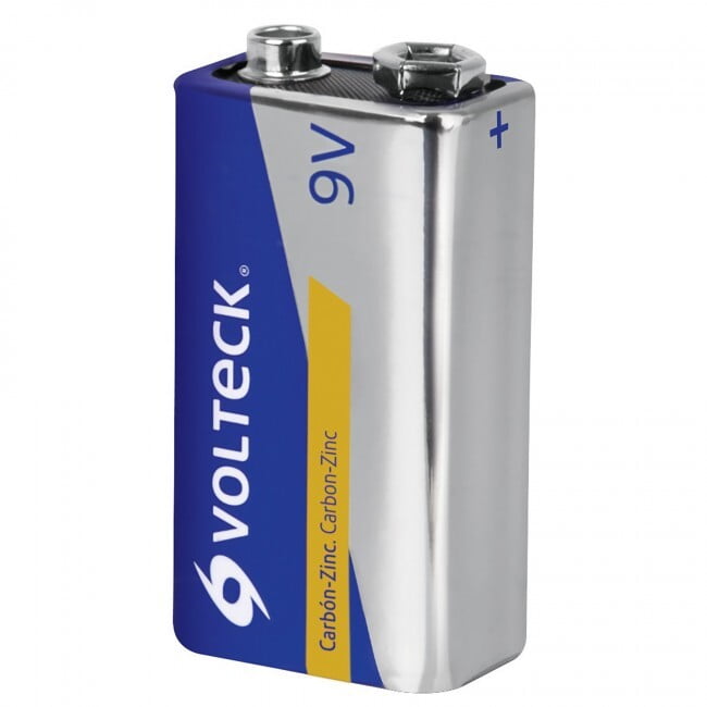 Pila zinc-carbón 9v, blister, Volteck - ZI-9V / 46312 Pila zinc-carbón 9v, blister, Volteck - ZI-9V / 46312