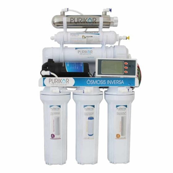 Filtro De Agua Osmosis Inversa, Tanque De Almacenamiento, Membrana De Ultrafiltracion, Lampara Uv Y Monitor De Temp. Y Tiempo De Vida - Pkro100-6Uvpm Filtro De Agua Osmosis Inversa, Tanque De Almacenamiento, Membrana De Ultrafiltracion, Lampara Uv Y Monitor De Temp. Y Tiempo De Vida - Pkro100-6Uvpm