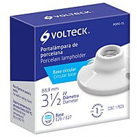 Portalámpara de porcelana, 3-1/2', circular, Volteck - POPO-15 / 46523 Portalámpara de porcelana, 3-1/2', circular, Volteck - POPO-15 / 46523