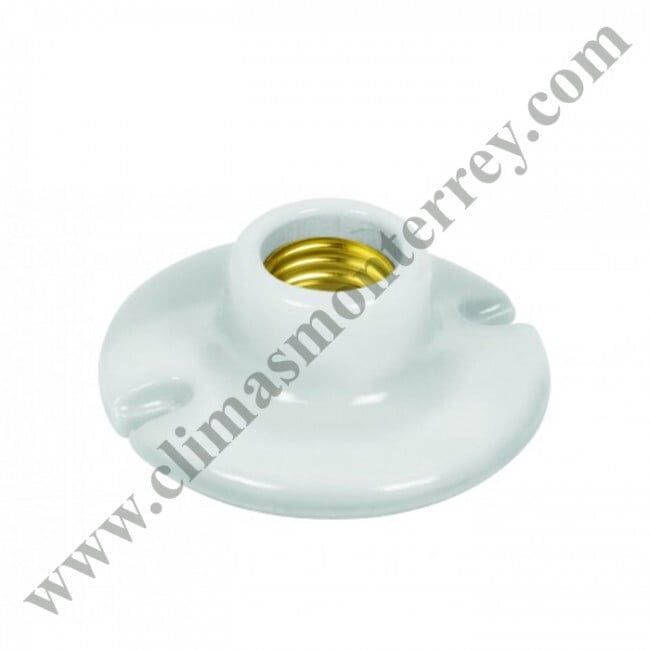 Portalámpara de porcelana, 3-1/2', circular, Volteck - POPO-15 / 46523 Portalámpara de porcelana, 3-1/2', circular, Volteck - POPO-15 / 46523