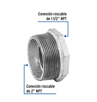 Reducción bushing, acero galvanizado, 2 x 1-1/2' - CG-242 / 48782 Reducción bushing, acero galvanizado, 2 x 1-1/2' - CG-242 / 48782