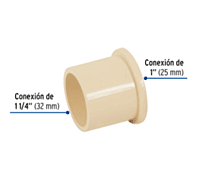 Reducción Bushing CPVC 1-1/4' x 1' - CPVC-236 / 48940 Reducción Bushing CPVC 1-1/4' x 1' - CPVC-236 / 48940