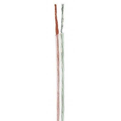 Rollo de 100 m cable polarizado transparente p/bocina 20 AWG - CABO-20P / 46271