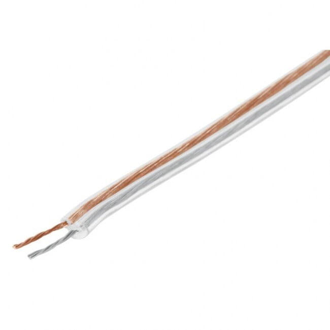 Rollo de 100 m cable polarizado transparente p/bocina 22 AWG - CABO-22P / 46265 Rollo de 100 m cable polarizado transparente p/bocina 22 AWG - CABO-22P / 46265