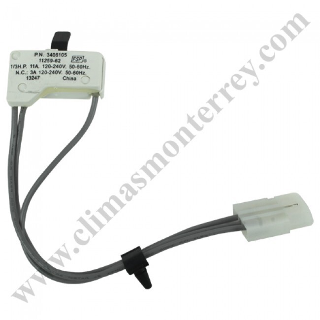Switch Para Puerta De Secadora, 120/240V, 1/3Hp, 50/60Hz, 11A - 3406105 Switch Para Puerta De Secadora, 120/240V, 1/3Hp, 50/60Hz, 11A - 3406105